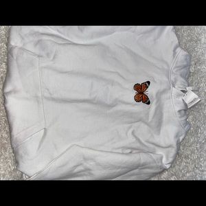 White butterfly sweatshirt